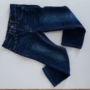 Buffalo blue jeans, size 5 boys, dark blue with fading on front/back thighs